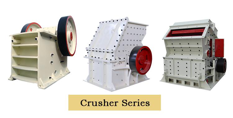 Jaw crusher, hammer crusher, impact crusher